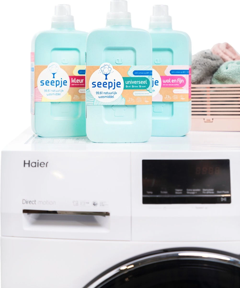 Seepje Wasfeest Pakket - 3 X Wasmiddel - 2 X Wasverzachter - Waszeep - Vlekkenverwijderaar - Natuurlijke Ingredienten - 69 Wasbeurten 5 Seepje Wasfeest Pakket - 3 X Wasmiddel - 2 X Wasverzachter - Waszeep - Vlekkenverwijderaar - Natuurlijke Ingredienten - 69 Wasbeurten - Afbeelding 3