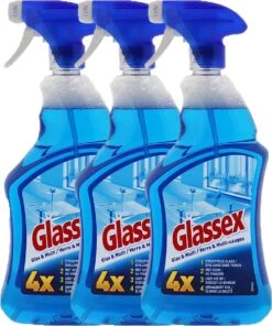 Huishoudelijke Schoonmaak 42 3 X Glassex Spray - Glas & Oppervlaktespray - Oppervlakte Spray - 3 X 750ml