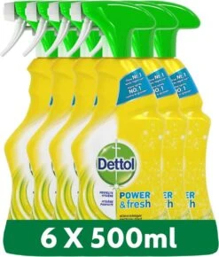 Dettol - Power & Fresh - Allesreinger Spray - Citrus - 6 X 500 Ml -Huishoudelijke Schoonmaak 1021x1200 1