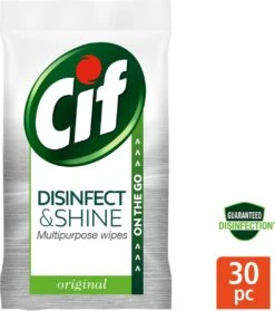 Cif Disinfect & Shine Wipes Original Desinfectie Schoonmaakdoekjes - 12 X 30 Doekjes - Voordeelverpakking -Huishoudelijke Schoonmaak 1062x1200 2
