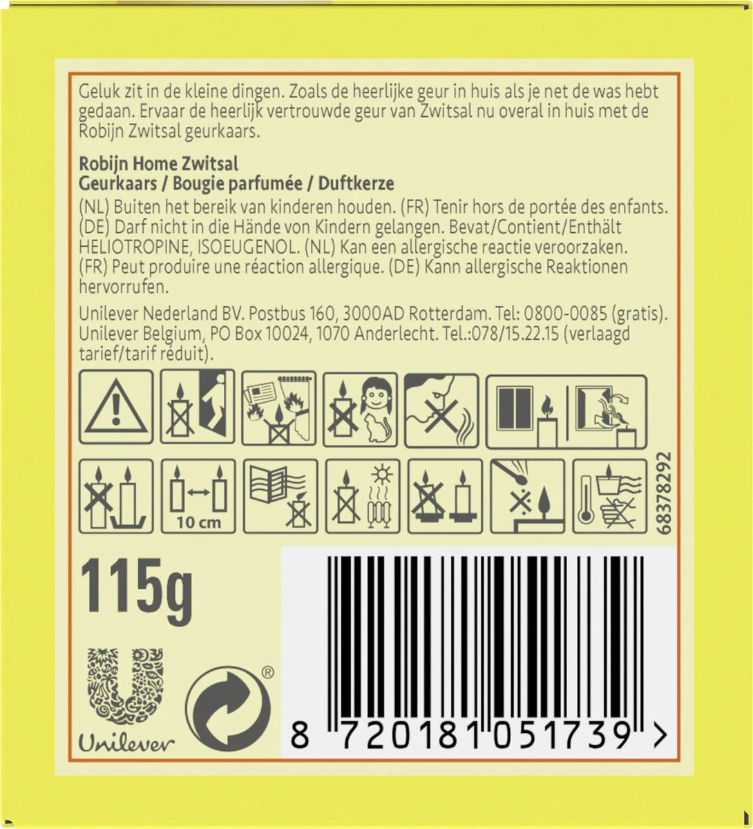 Robijn Zwitsal - Home Geurkaars - 115 Gram 5 Robijn Zwitsal - Home Geurkaars - 115 Gram - Afbeelding 3