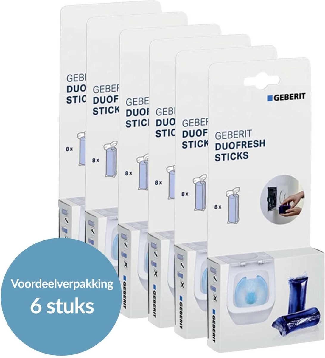Geberit DuoFresh Sticks - 48 Stuks - Voordeelverpakking - Toilet/WC Blokjes Inbouwreservoir 11 Geberit DuoFresh Sticks - 48 Stuks - Voordeelverpakking - Toilet/WC Blokjes Inbouwreservoir - Afbeelding 9