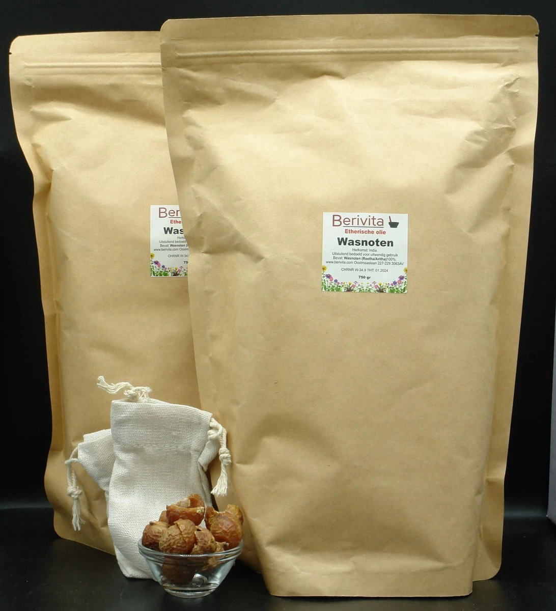 Wasnoten 3kg Met 4 Waszakjes - Zeepnoten - Natuurlijk Wassen - 4x750gr 3 Wasnoten 3kg Met 4 Waszakjes - Zeepnoten - Natuurlijk Wassen - 4x750gr