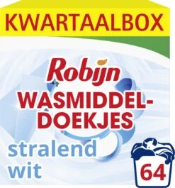 Robijn Classics Stralend Wit Wasmiddeldoekjes - 4 X 16 Wasstrips - Voordeelverpakking -Huishoudelijke Schoonmaak 1117x1200 2
