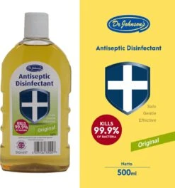 Dr Johnsons Ontsmettingsmiddel - 6 X 500ml Voordeelverpakking - Dettol Antiseptic Alternatief 8 Dr Johnsons Ontsmettingsmiddel - 6 X 500ml Voordeelverpakking - Dettol Antiseptic Alternatief -Huishoudelijke Schoonmaak 1124x1200