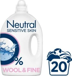 Neutral Vloeibaar Fijnwasmiddel - Wol & Fijn - 2 X 20 Wasbeurten -Huishoudelijke Schoonmaak 1139x1200 3