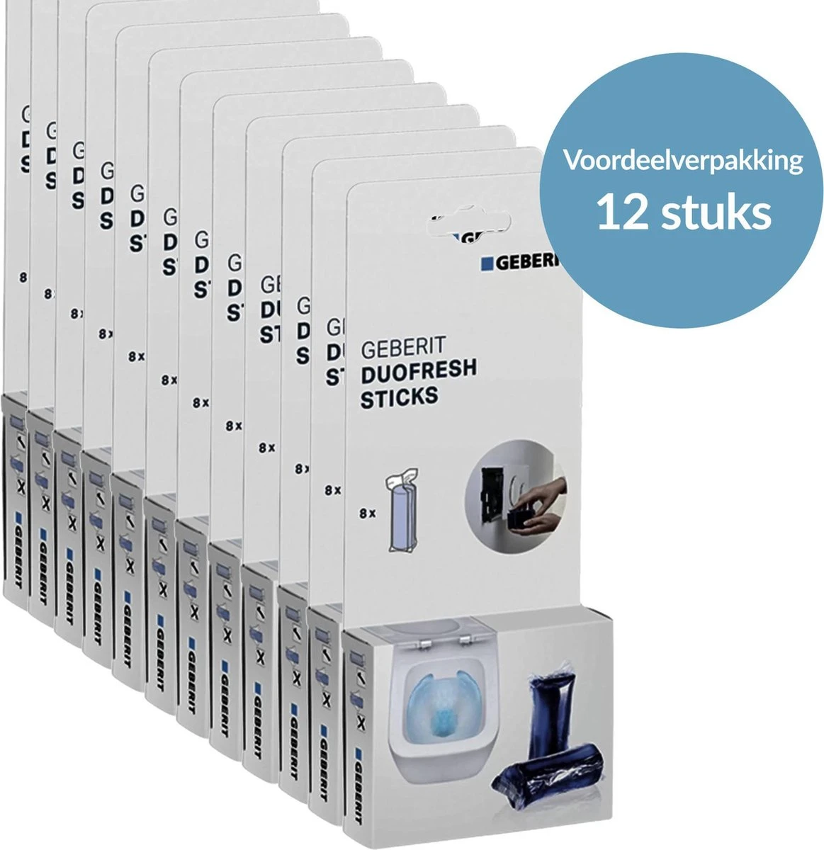 Geberit DuoFresh Sticks - 96 Stuks - Voordeelverpakking - Toilet/WC Blokjes Inbouwreservoir 10 Geberit DuoFresh Sticks - 96 Stuks - Voordeelverpakking - Toilet/WC Blokjes Inbouwreservoir - Afbeelding 8
