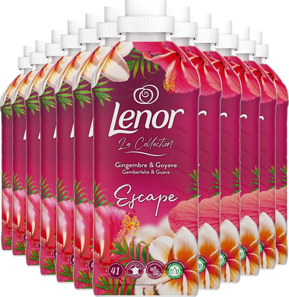 Lenor Gemberlelie En Guave - Wasverzachter - 12 X 41 Wasbeurten Voordeelverpakking 3 Lenor Gemberlelie En Guave - Wasverzachter - 12 X 41 Wasbeurten Voordeelverpakking