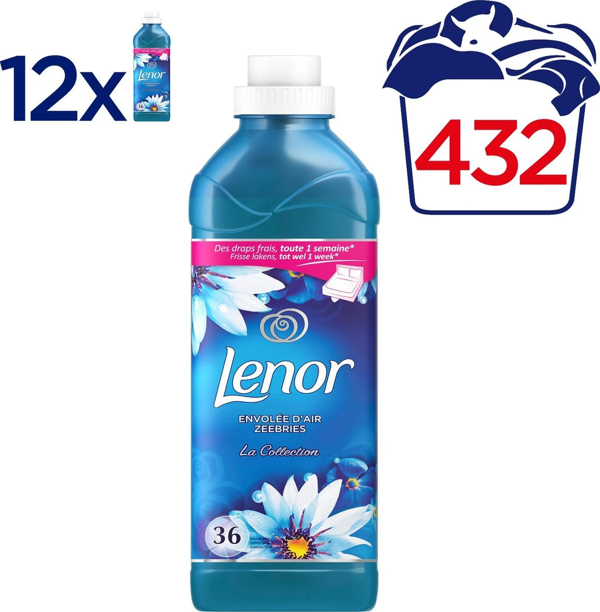 LENOR ZEEBRIES 12 X 900ML 8 LENOR ZEEBRIES 12 X 900ML - Afbeelding 6