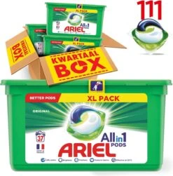 Ariel All In 1 Pods Regular Wasmiddel - Voordeelverpakking 3 X 37 Wasbeurten - Wasmiddel Pods 24 Ariel All In 1 Pods Regular Wasmiddel - Voordeelverpakking 3 X 37 Wasbeurten - Wasmiddel Pods -Huishoudelijke Schoonmaak 1179x1200