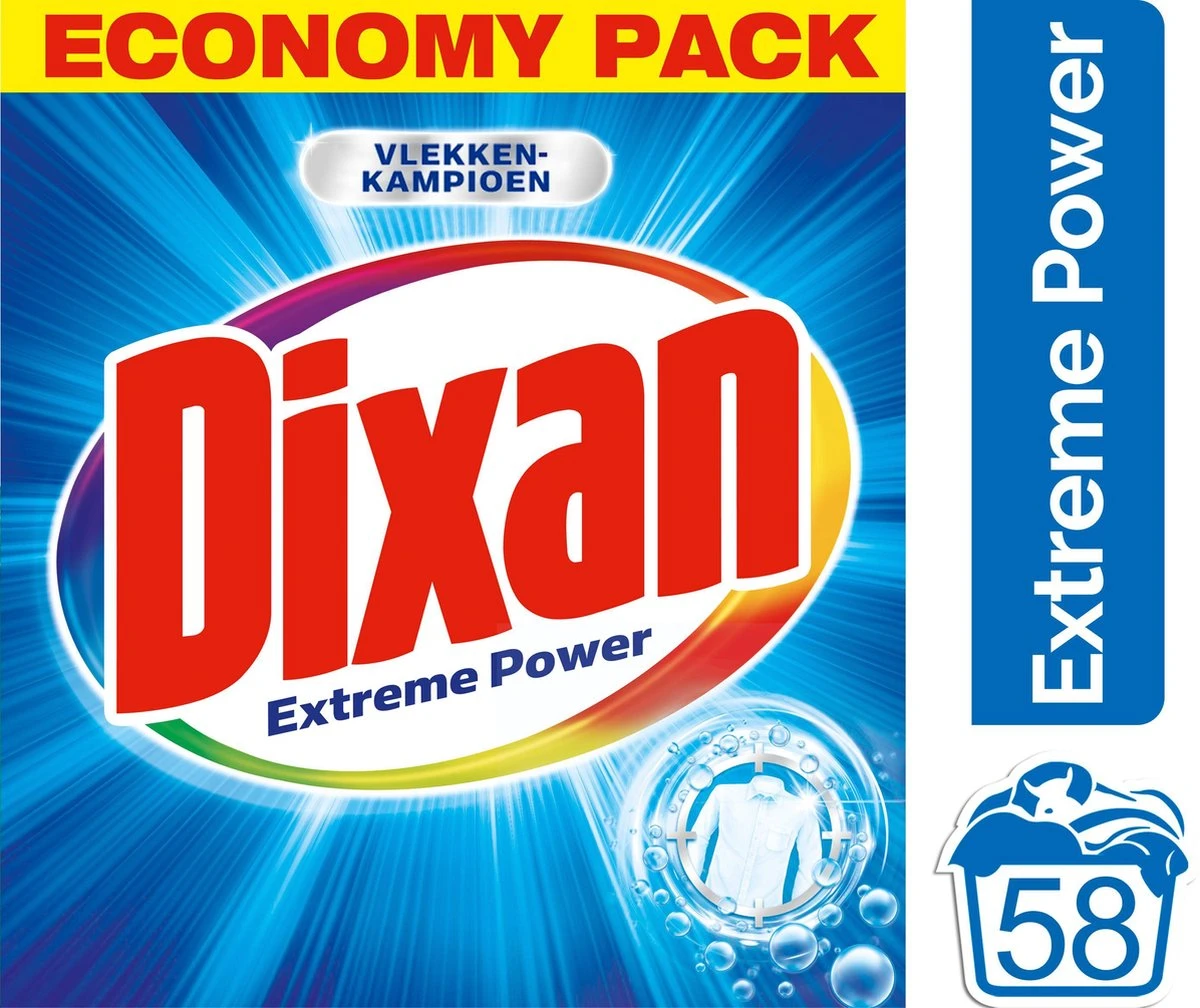 Dixan Extreme Power Waspoeder - Poeder Wasmiddel - 58 Wasbeurten 3 Dixan Extreme Power Waspoeder - Poeder Wasmiddel - 58 Wasbeurten