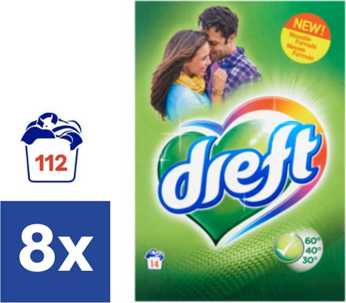 Dreft Regular Waspoeder - 8 X 14 Wasbeurten (112) - Voordeelverpakking 3 Dreft Regular Waspoeder - 8 X 14 Wasbeurten (112) - Voordeelverpakking