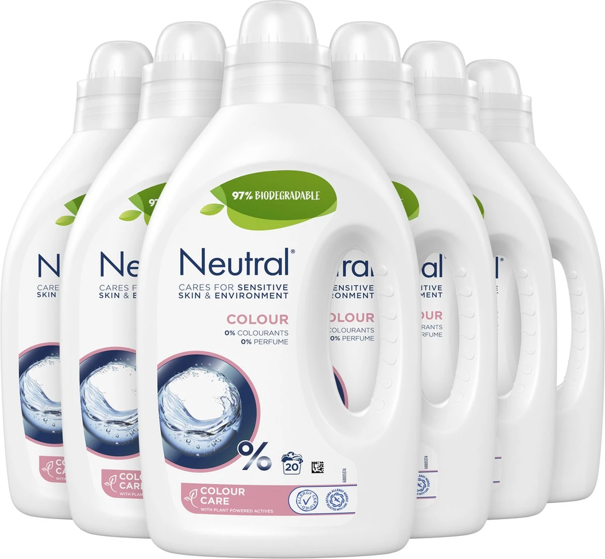 Neutral Vloeibaar Wasmiddel Kleur - 6 X 20 Wasbeurten - Voordeelverpakking 5 Neutral Vloeibaar Wasmiddel Kleur - 6 X 20 Wasbeurten - Voordeelverpakking - Afbeelding 3