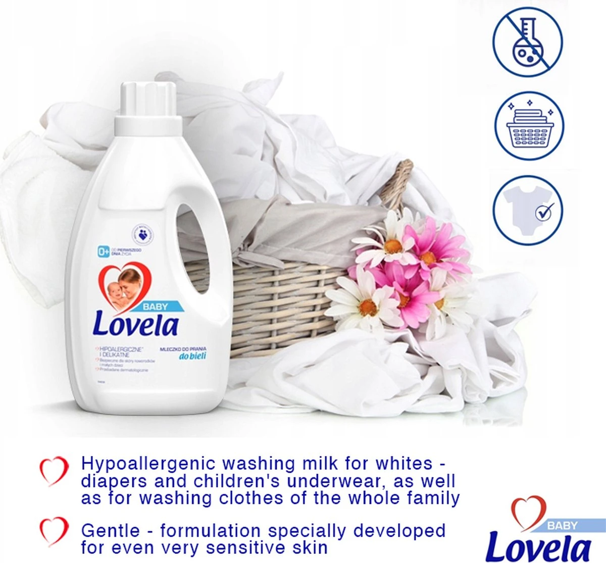 Lovela - Wasmiddel - Hypoallergene Melk - Voor Het Wassen Van Baby & Witte Kleding - 4,5l 6 Lovela - Wasmiddel - Hypoallergene Melk - Voor Het Wassen Van Baby & Witte Kleding - 4,5l - Afbeelding 4