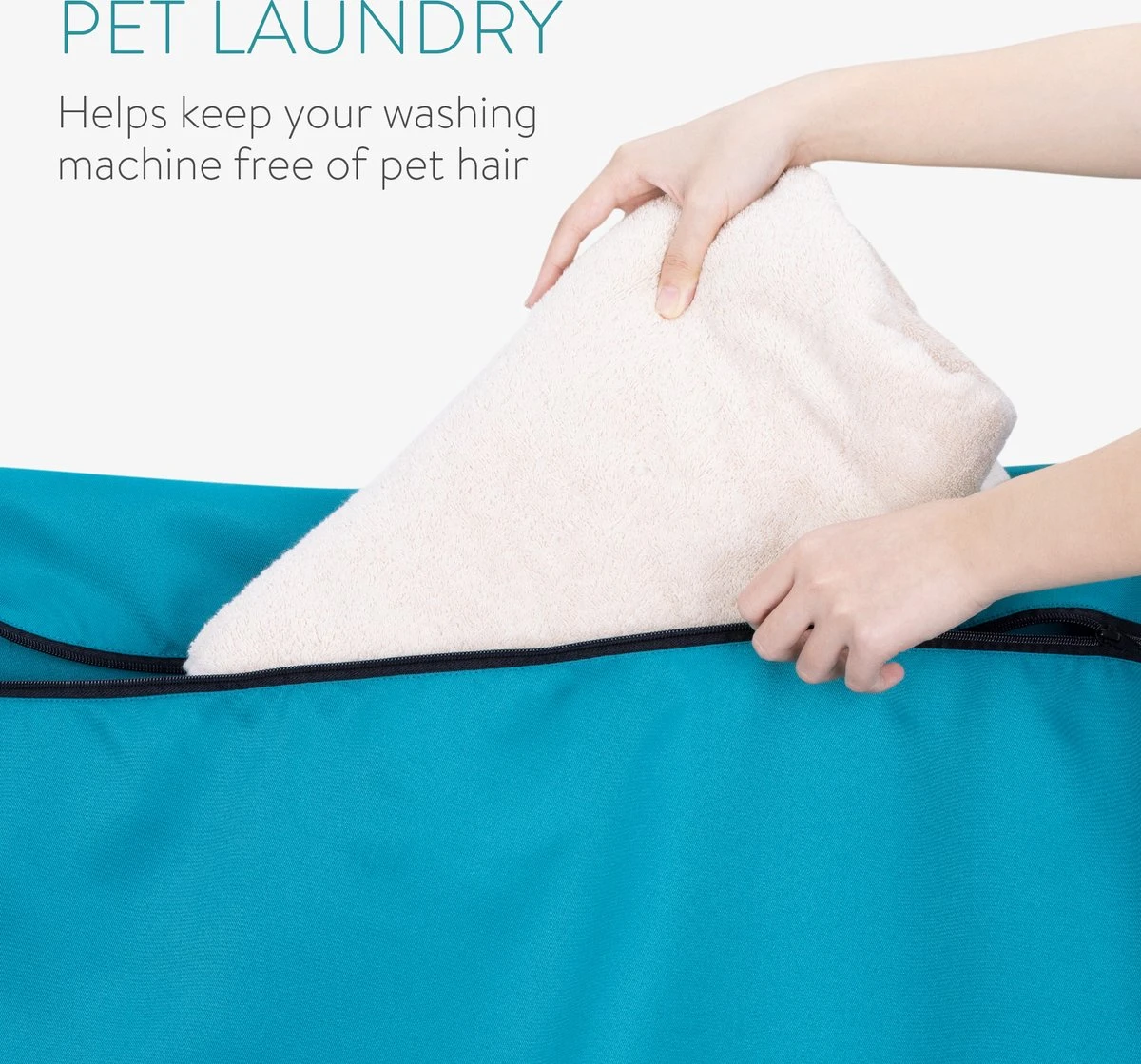 Navaris Waszak Voor Huisdieren Wasgoed - Wasnet Met Rits - Vangt Dierenharen Op Van Dekens, Handdoeken Of Beddengoed - 79 X 70,5 Cm - Blauw 7 Navaris Waszak Voor Huisdieren Wasgoed - Wasnet Met Rits - Vangt Dierenharen Op Van Dekens, Handdoeken Of Beddengoed - 79 X 70,5 Cm - Blauw - Afbeelding 5