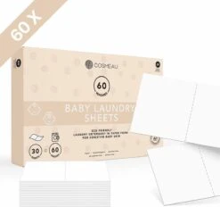 Cosmeau Baby Wasmiddel Wasstrips 60 Wasbeurten Bergamot Wasvellen Detergent Sheets Eco Laundry Strips - Kids Peuters Baby