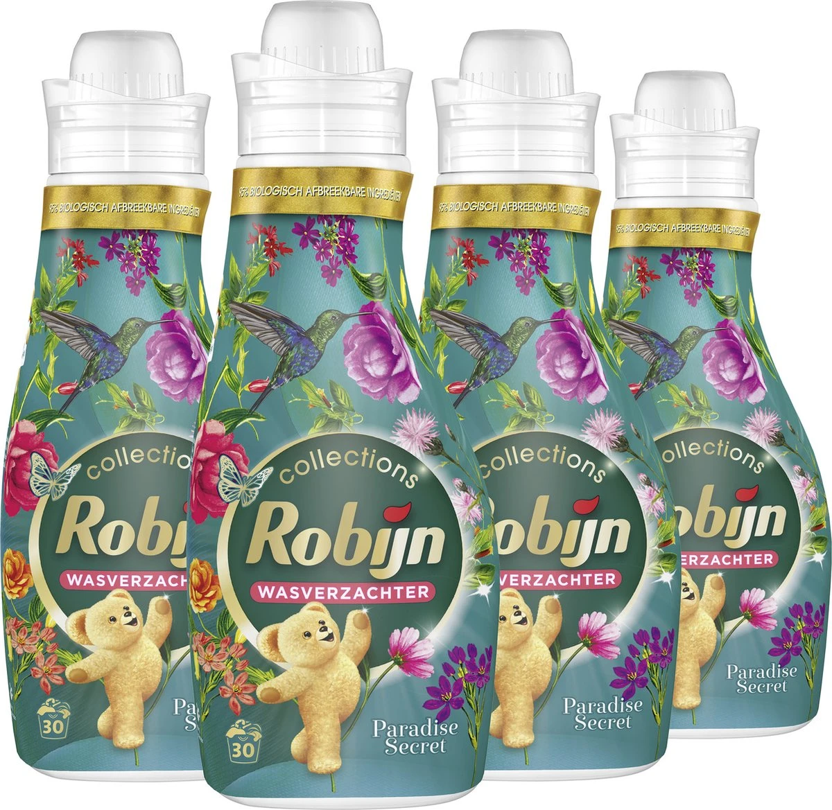Robijn Collections Paradise Secret Wasverzachter - 4 X 30 Wasbeurten - Voordeelverpakking 4 Robijn Collections Paradise Secret Wasverzachter - 4 X 30 Wasbeurten - Voordeelverpakking - Afbeelding 2