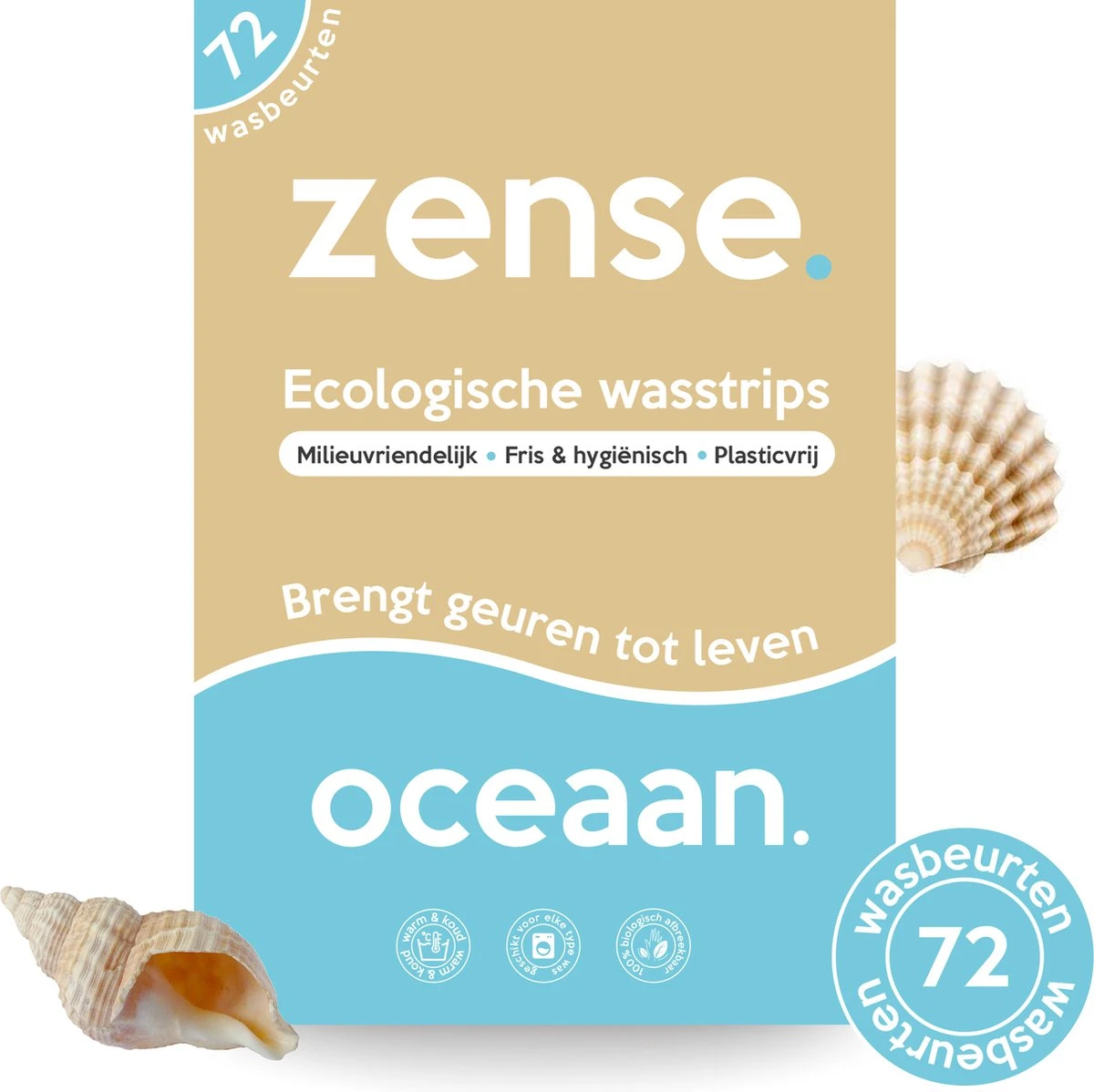 Zense Eco Wasmiddel Wasstrips - 72 Grote Wasbeurten - Ocean Breeze 3 Zense Eco Wasmiddel Wasstrips - 72 Grote Wasbeurten - Ocean Breeze