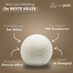 Merkloos Droger Ballen XL 8 Stuks – Zero Waste Dryer Balls - Duurzaam – Wasverzachter – Herbruikbare Drogerballen – Droogt De Was Sneller – Tiny Panda 14 Merkloos Droger Ballen XL 8 Stuks – Zero Waste Dryer Balls - Duurzaam – Wasverzachter – Herbruikbare Drogerballen – Droogt De Was Sneller – Tiny Panda -Huishoudelijke Schoonmaak 1200x1199 1