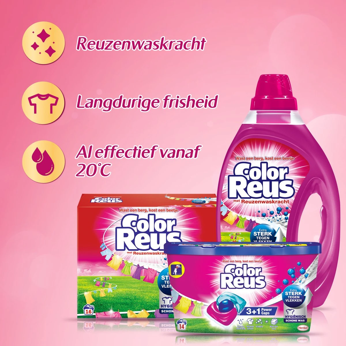 Color Reus Power Caps Wascapsules - Wasmiddel Capsules - Voordeelverpakking - 8 X 14 Wasbeurten 8 Color Reus Power Caps Wascapsules - Wasmiddel Capsules - Voordeelverpakking - 8 X 14 Wasbeurten - Afbeelding 6