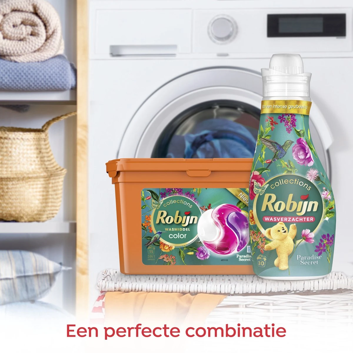 Robijn Paradise Secret 3 In 1 Wascapsules - 4 X 15 Wasbeurten - Voordeelverpakking 8 Robijn Paradise Secret 3 In 1 Wascapsules - 4 X 15 Wasbeurten - Voordeelverpakking - Afbeelding 6