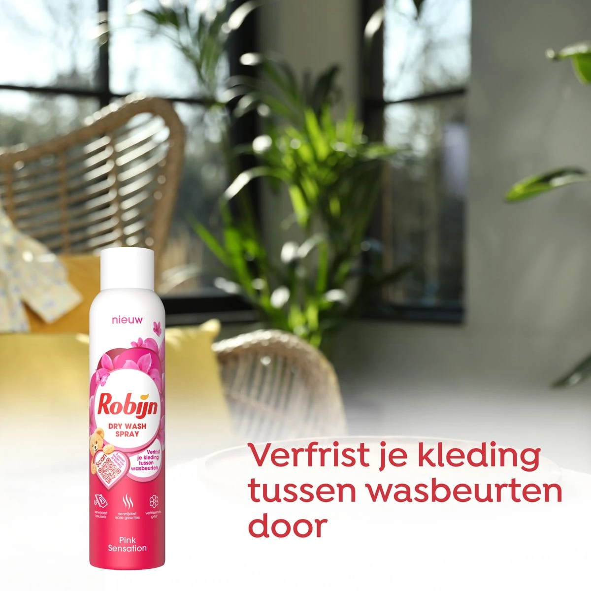 Robijn Pink Sensation Dry Wash Spray - 6 X 200 Ml - Voordeelverpakking 6 Robijn Pink Sensation Dry Wash Spray - 6 X 200 Ml - Voordeelverpakking - Afbeelding 4