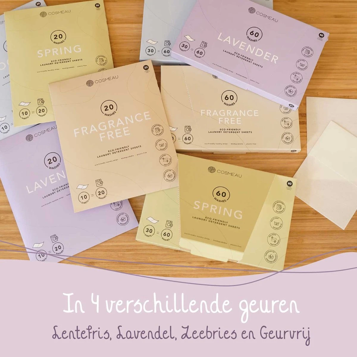 Cosmeau Wasmiddel Wasstrips 20 Wasbeurten Lentefris Wasvellen Wasdoekjes Detergent Sheets Wasdoekjes Proefpakket - Plasticvrij Biologisch Afbreekbaar 14 Cosmeau Wasmiddel Wasstrips 20 Wasbeurten Lentefris Wasvellen Wasdoekjes Detergent Sheets Wasdoekjes Proefpakket - Plasticvrij Biologisch Afbreekbaar - Afbeelding 12