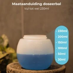 FAVE Doseerbol - Wasbollen - Drogerbollen - Transparant - Doseerdop - 230ml - 1 Stuk - Inclusief E-book -Huishoudelijke Schoonmaak 1200x1200 1523