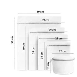 ForDig Wasnet Waszakjes (5 Stuks) Voor Lingerie En Fijne Was - Geschikt Voor Wasmachine - Met Rits - Wit -Huishoudelijke Schoonmaak 1200x1200 1529