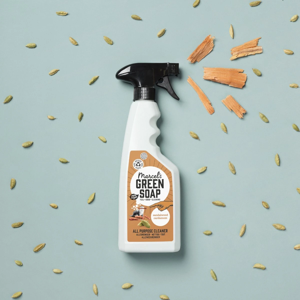 Marcel's Green Soap Allesreiniger Spray - Sandelhout & Kardemom - 500ML 7 Marcel's Green Soap Allesreiniger Spray - Sandelhout & Kardemom - 500ML - Afbeelding 5