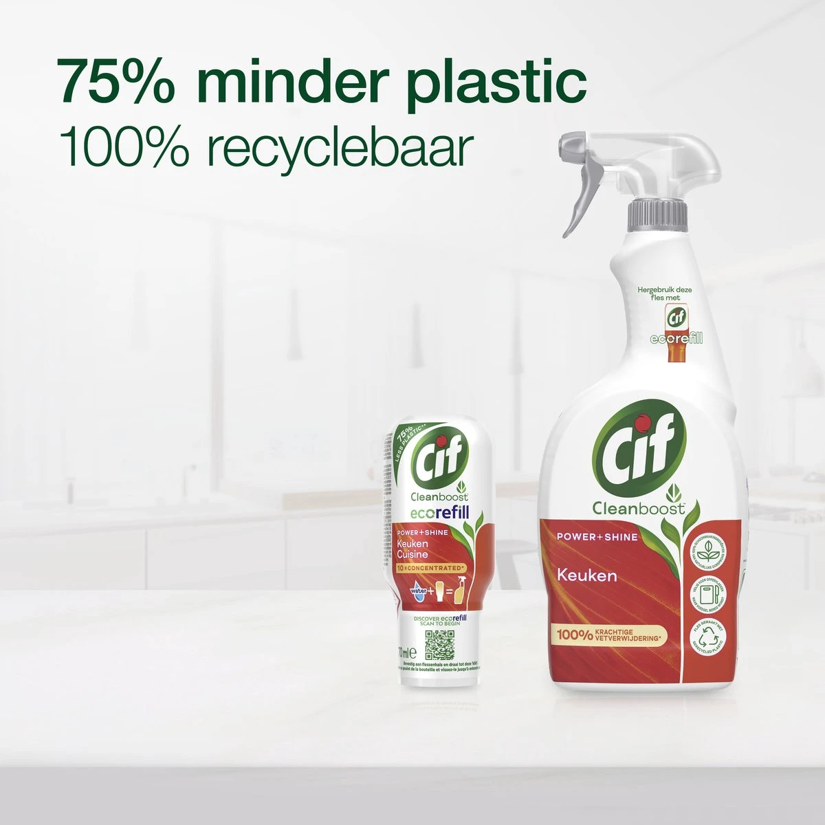 Cif CleanBoost Power & Shine Keuken Ecorefill Capsules - 10 X 70 Ml - Voordeelverpakking 8 Cif CleanBoost Power & Shine Keuken Ecorefill Capsules - 10 X 70 Ml - Voordeelverpakking - Afbeelding 6