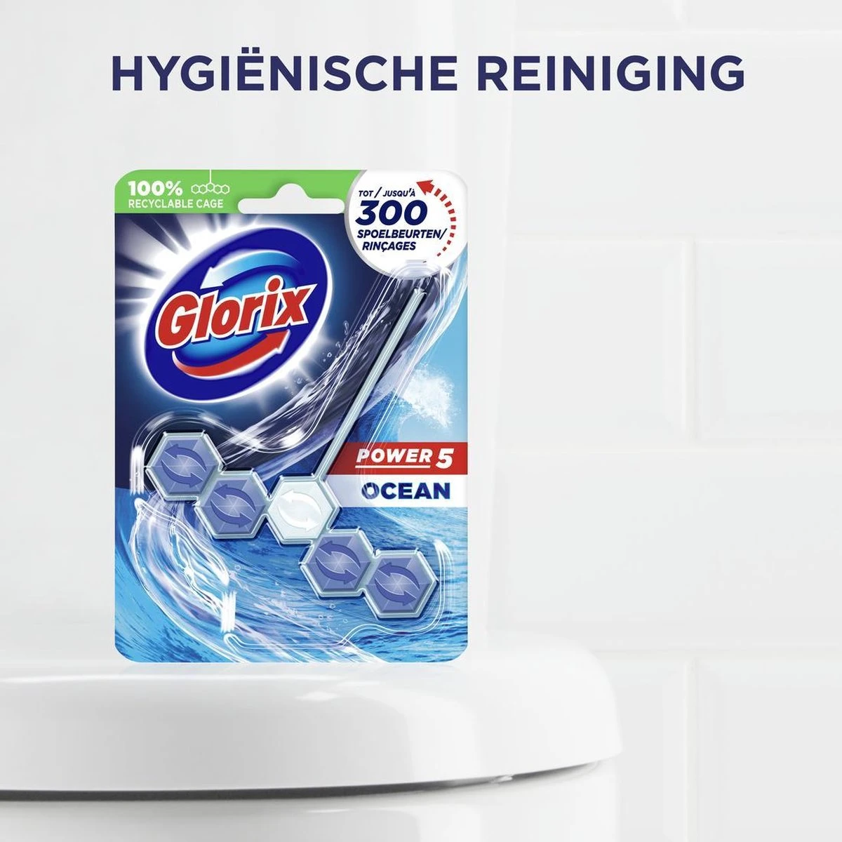 Glorix Power 5 Toiletblokken - Ocean - 9 Stuks - Halfjaarbox - Voordeelverpakking 8 Glorix Power 5 Toiletblokken - Ocean - 9 Stuks - Halfjaarbox - Voordeelverpakking - Afbeelding 6