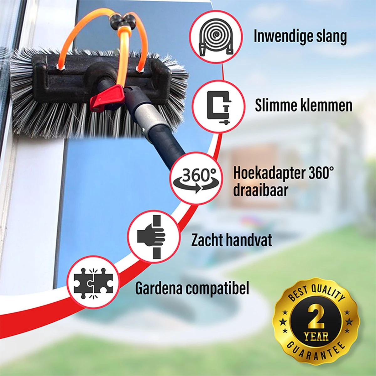 Aquacopic - Telescoopsteel Set Met Borstel - 11 Meter 8 Aquacopic - Telescoopsteel Set Met Borstel - 11 Meter - Afbeelding 6