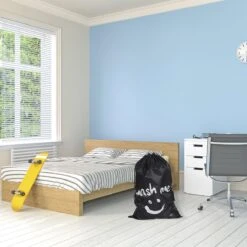 Wonair - Grote Waszak - Laundry Bag - Wash Me - 60x90cm - Zwart - Met Trekkoord -Huishoudelijke Schoonmaak 1200x1200 241