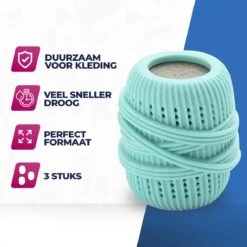 Roegaarden Drogerballen - Droogballen - Met Spons - Duurzaam - Sneller Droog -Huishoudelijke Schoonmaak 1200x1200 255