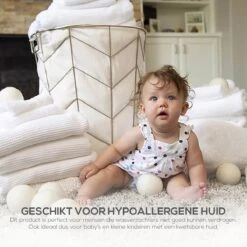 Merino Wollen Drogerballen XL - 10 Stuks - Herbruikbare Wasballen - Natuurlijke Wasverzachter - Wasbollen - Dryer Balls - Duurzame Nieuw-Zeelandse Droogballen -Huishoudelijke Schoonmaak 1200x1200 300