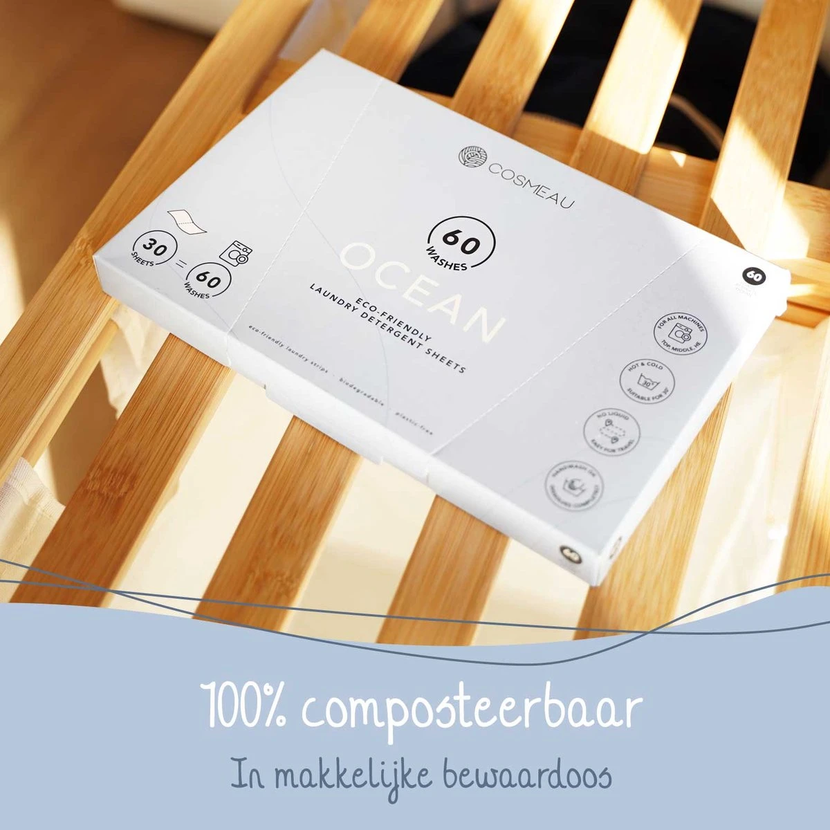 Cosmeau Wasmiddel Wasstrips 120 Wasbeurten Zeebries Wasvellen Wasdoekjes Detergent Sheets Eco Laundry Strips - Cosmo Cosmea Kosmo 10 Cosmeau Wasmiddel Wasstrips 120 Wasbeurten Zeebries Wasvellen Wasdoekjes Detergent Sheets Eco Laundry Strips - Cosmo Cosmea Kosmo - Afbeelding 8