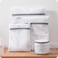 Merkloos Waszak 4 Delig - 1x Groot (50x60 Cm) - 1x Middel ( 40x50cm) - 1x Normaal (30x40cm) - 1x BH (17x15cm) -Huishoudelijke Schoonmaak 1200x1200 358