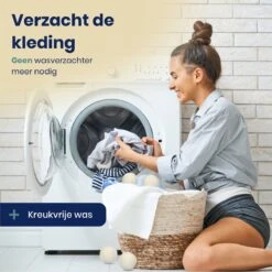 Wooly Drogerballen - 6 Wasdroger Ballen - Duurzaam - Wol - Herbruikbare Wasballen - Wasbol - Wasverzachter -Huishoudelijke Schoonmaak 1200x1200 39