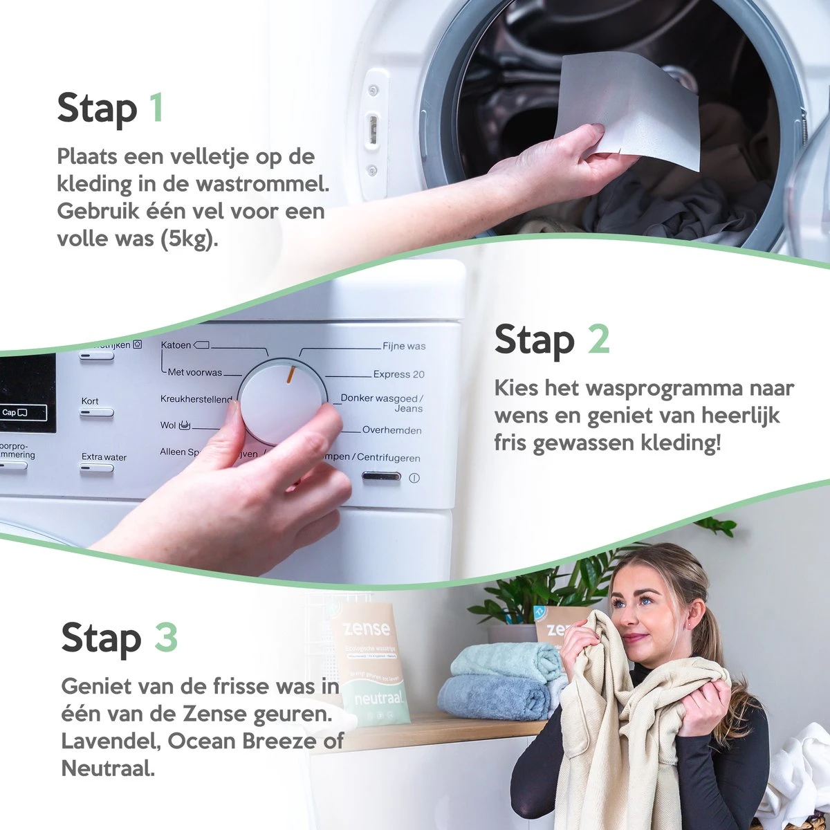 Zense Eco Wasmiddel Wasstrips - 72 Grote Wasbeurten - Lavendel - Wasmiddeldoekjes 11 Zense Eco Wasmiddel Wasstrips - 72 Grote Wasbeurten - Lavendel - Wasmiddeldoekjes - Afbeelding 9