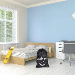 Wonair - Waszak Groot - 60x90cm - Zwart - Met Trekkoord En Draagband -Huishoudelijke Schoonmaak 1200x1200 524