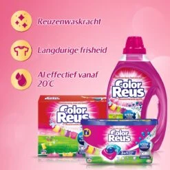 Color Reus Power Caps Wascapsules - Wasmiddel Capsules - Voordeelverpakking - 52 Wasbeurten -Huishoudelijke Schoonmaak 1200x1200 629