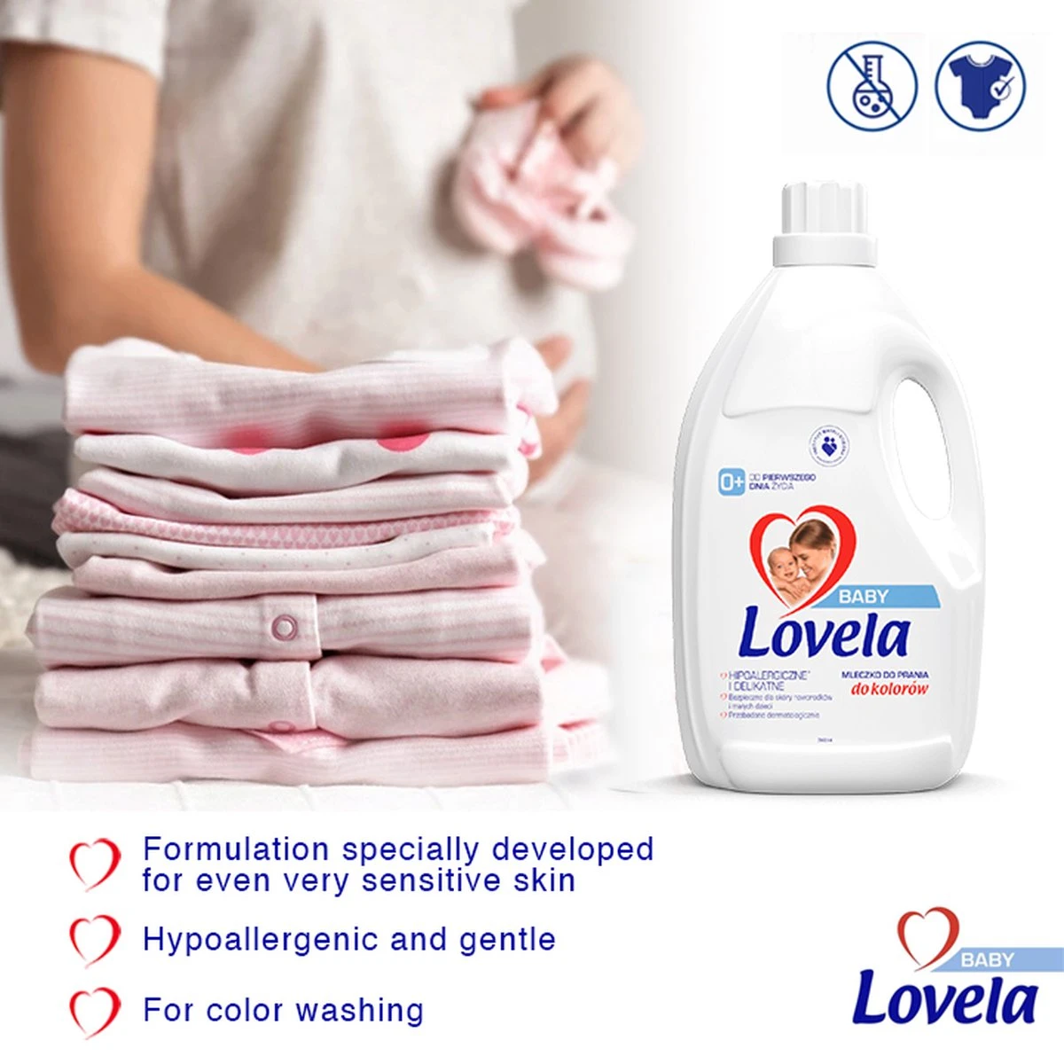 Lovela Baby - Hypoallergeen Wasmiddel Voor Het Wassen Van Gekleurde Baby- En Kinderkleding - 1.45 Liter 4 Lovela Baby - Hypoallergeen Wasmiddel Voor Het Wassen Van Gekleurde Baby- En Kinderkleding - 1.45 Liter - Afbeelding 2