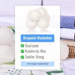 DRYQUICK Drogerballen- Wasbollen- Duurzaam Schapenwol - Herbruikbaar- 6 XL Wasballen Wit 13 DRYQUICK Drogerballen- Wasbollen- Duurzaam Schapenwol - Herbruikbaar- 6 XL Wasballen Wit -Huishoudelijke Schoonmaak 1200x1200 95