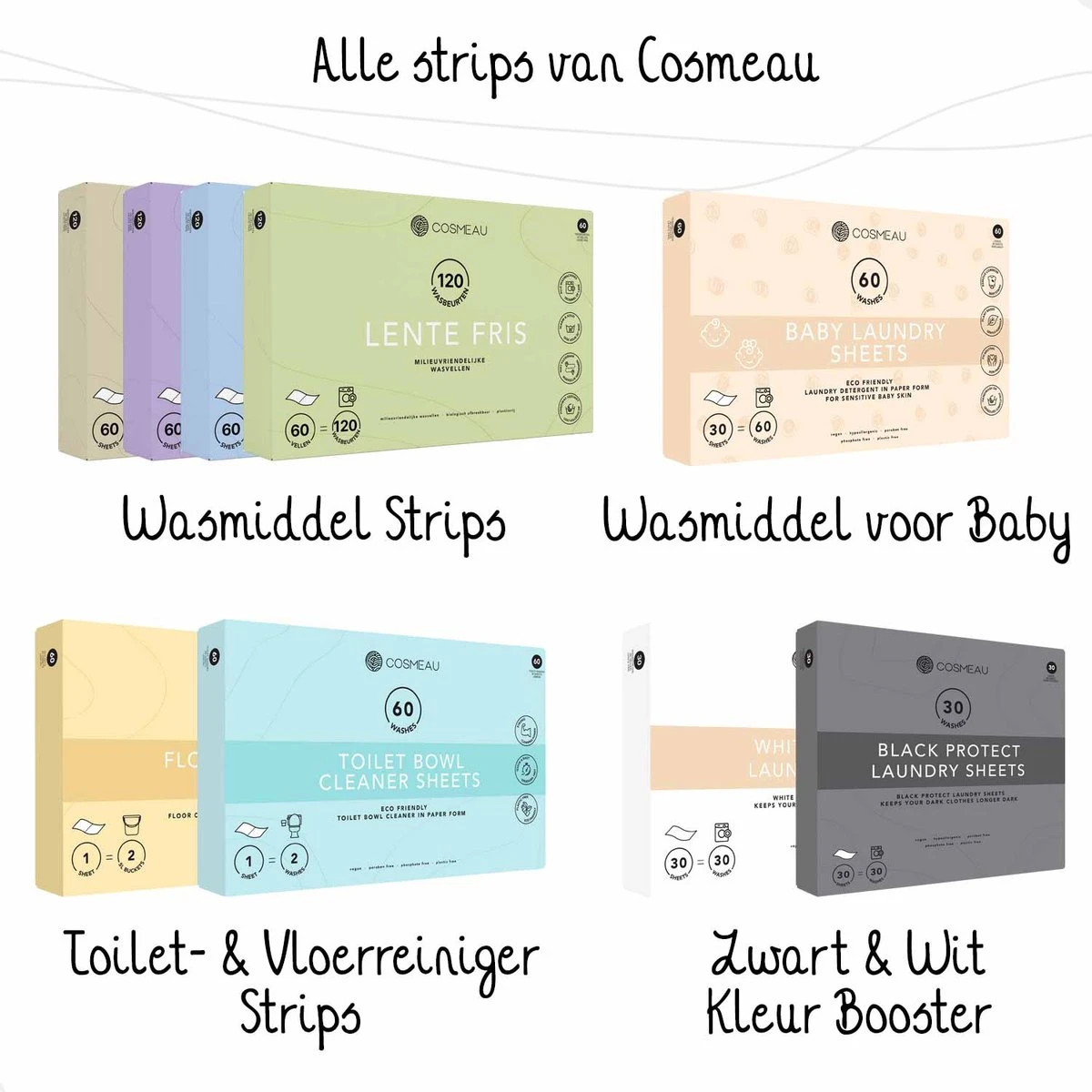 Cosmeau Wasmiddel Wasstrips 60 Wasbeurten Geurvrij Geurloos Wasvellen Wasdoekjes Detergent Sheets - Plasticvrij Biologisch Cosmo Cosmea Kosmo 15 Cosmeau Wasmiddel Wasstrips 60 Wasbeurten Geurvrij Geurloos Wasvellen Wasdoekjes Detergent Sheets - Plasticvrij Biologisch Cosmo Cosmea Kosmo - Afbeelding 13