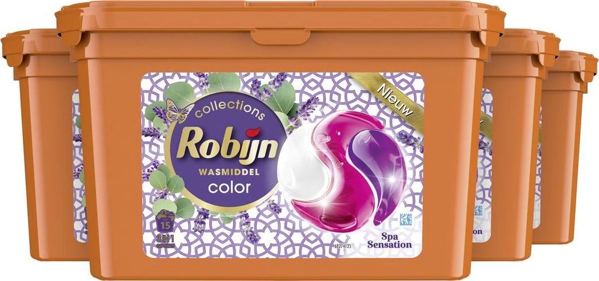 Robijn Spa Sensation 3 In 1 Wascapsules - 4 X 15 Wasbeurten - Voordeelverpakking 4 Robijn Spa Sensation 3 In 1 Wascapsules - 4 X 15 Wasbeurten - Voordeelverpakking - Afbeelding 2