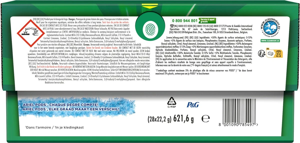 Ariel Wasmiddel Pods + Touch Van Lenor Unstoppables - Kleur - 28 Wasbeurten 9 Ariel Wasmiddel Pods + Touch Van Lenor Unstoppables - Kleur - 28 Wasbeurten - Afbeelding 7