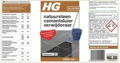 HG Natuursteen Cement- & Kalksluier Verwijderaar (HG Product 31) - 1L - Veilig In Gebruik -Huishoudelijke Schoonmaak 1200x634