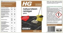 HG Natuursteenreiniger Glans (product 37) - 1L - Voor Regelmatig Gebruik Van Marmer En Kalkhoudend Natuursteen -Huishoudelijke Schoonmaak 1200x642 3