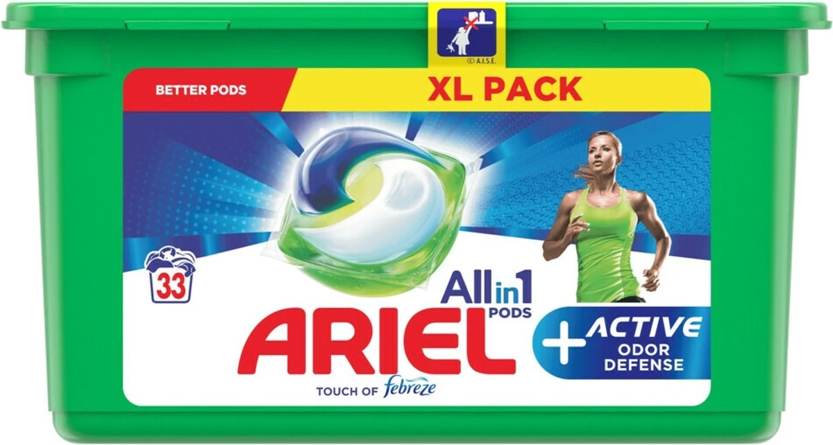 Ariel All In 1 Pods Actieve Geurbestrijding Wasmiddel - Voordeelverpakking 3 X 33 Wasbeurten - Wasmiddel Pods 10 Ariel All In 1 Pods Actieve Geurbestrijding Wasmiddel - Voordeelverpakking 3 X 33 Wasbeurten - Wasmiddel Pods - Afbeelding 8